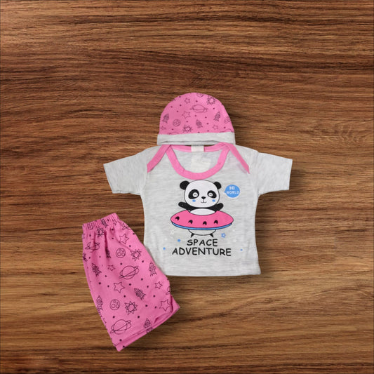 New Born Baby Suit Space Pink