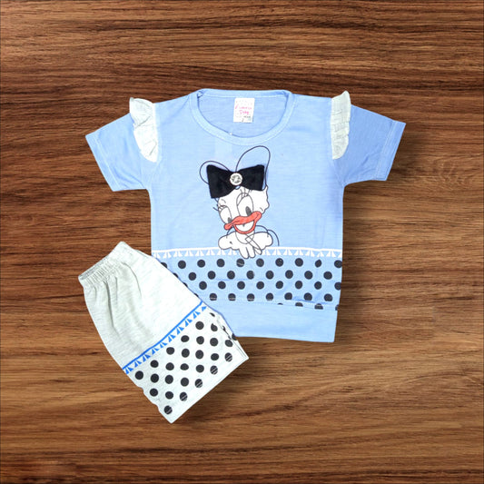 Baby Girl Suit Donald Duck Blue (1 to 6 Months)