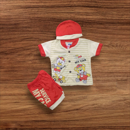 New Born Baby Suit My Car Yellow