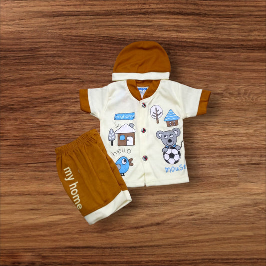 New Born Baby Suit My Home Brown