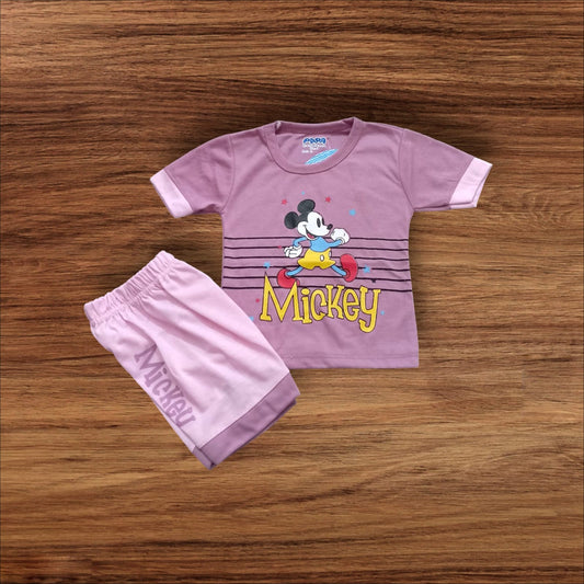 Baby Suit Baby Star Mickey Light Purple (1 to 6 Months)**