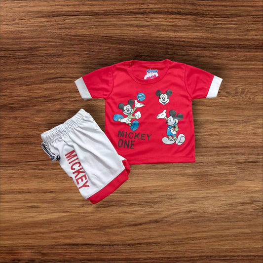Baby Suit Baby Mickey Ball Red (1 to 6 Months) **