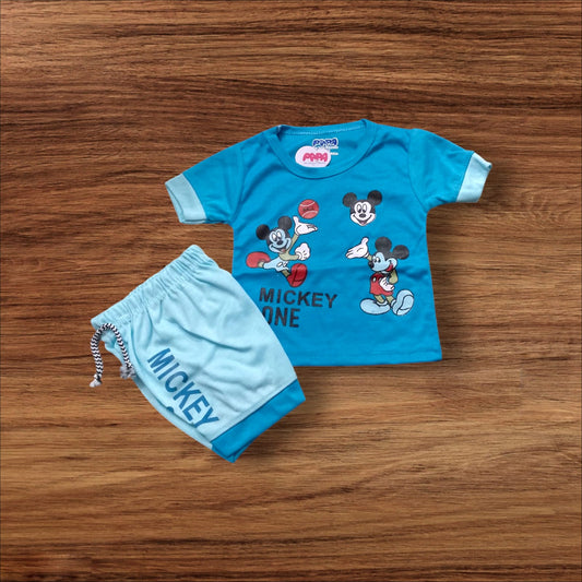 Baby Suit Baby Mickey Ball Blue (1 to 6 Months) **
