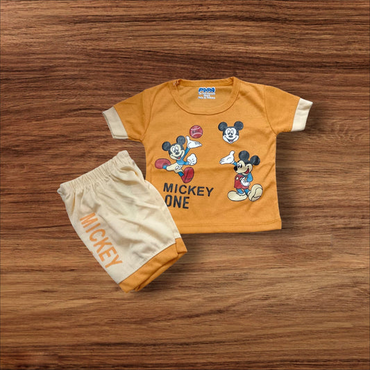 Baby Suit Baby Mickey Ball Orange (1 to 6 Months) **