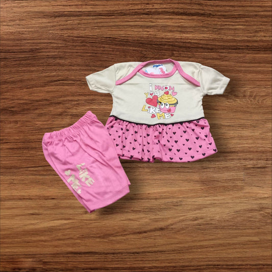 Baby Girl Frock Cupcake (1 to 6 months) Pink