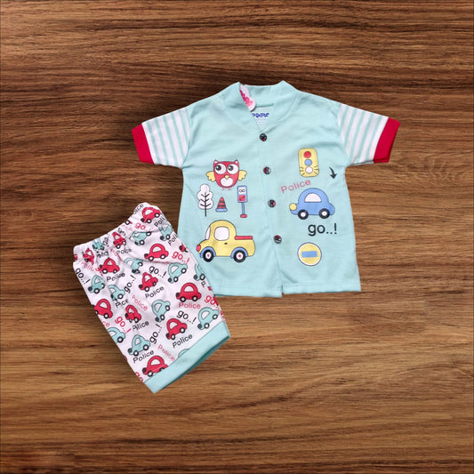 Baby Suit Baby Police Green (1 to 6 Months) **