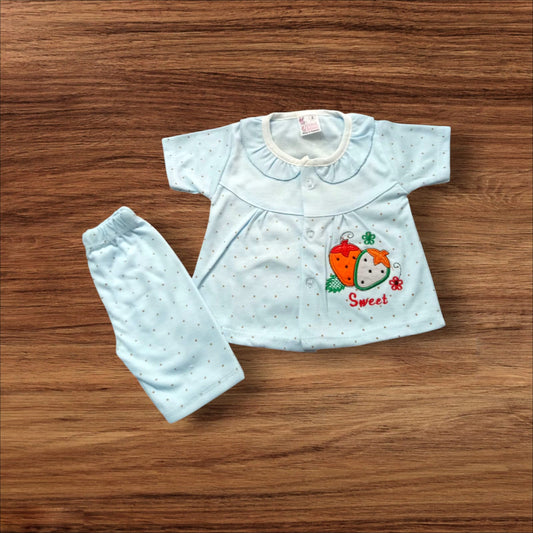 Baby Girl Frock Sweet (1 to 6 months) Blue