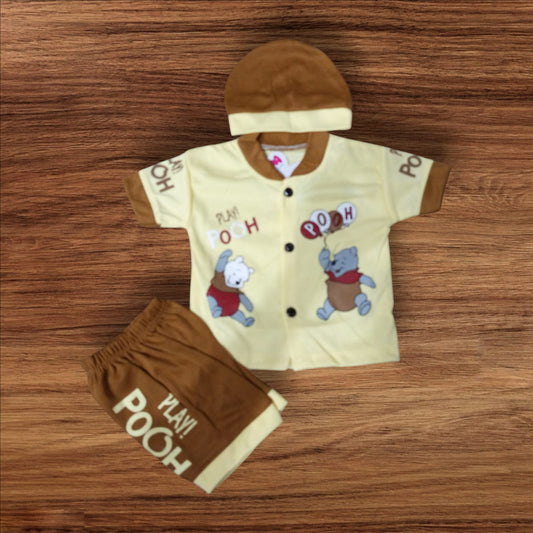 New Born Baby Suit Play Pooh Brown
