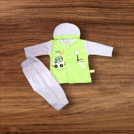 New Born Baby Suit Cool Bear Green