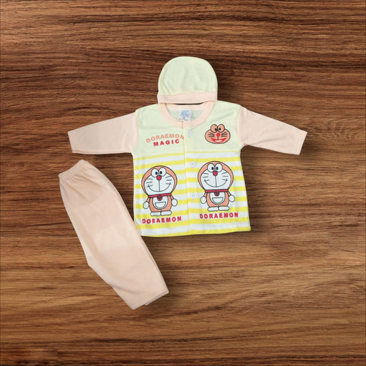 New Born Baby Suit Doraemon Yellow