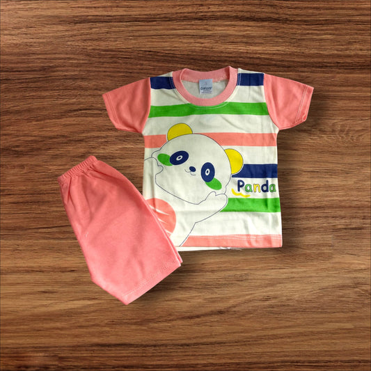 Baby Suit Baby Panda Pink (1 to 6 Months)