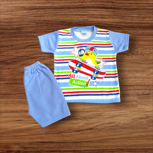 Baby Suit Baby Action Blue (1 to 6 Months)
