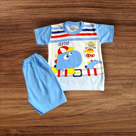 Baby Suit Baby Dino Blue (1 to 6 Months)