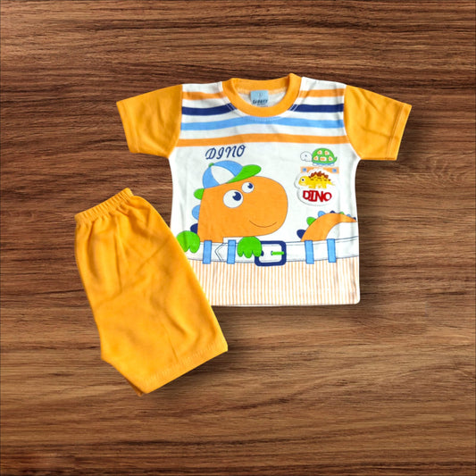 Baby Suit Baby Dino Orange (1 to 6 Months)