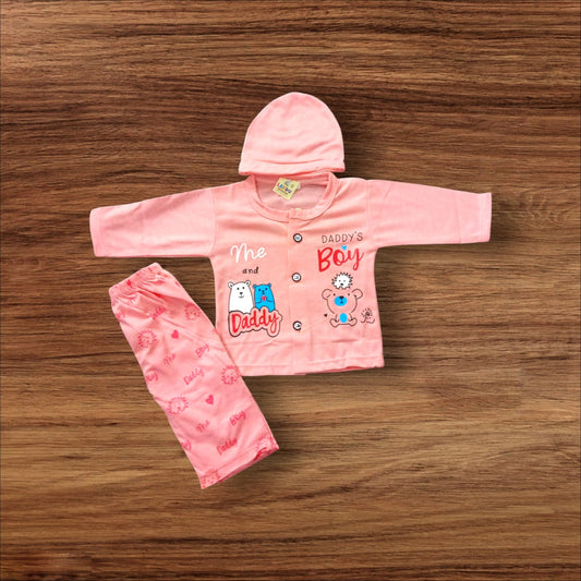 New Born Baby Suit Daddys Boy Pink