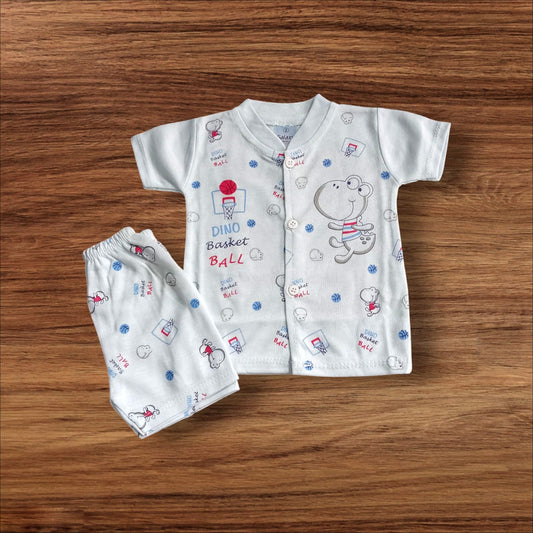 Baby Suit Dino Basket Ball Blue (1 to 6 Months)