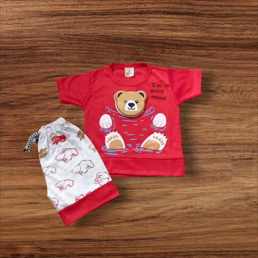 Baby Suit Baby Mood  (1 to 6 Months) Red