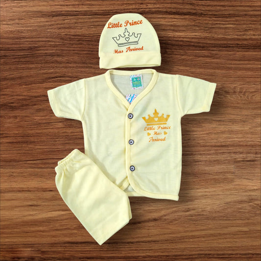 New Born Baby Suit Little Prince Yellow