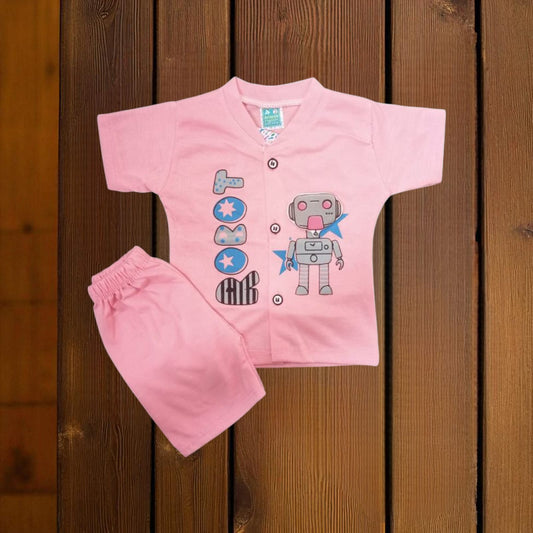 Baby Suit Baby Robot (1 to 6 Months) Pink