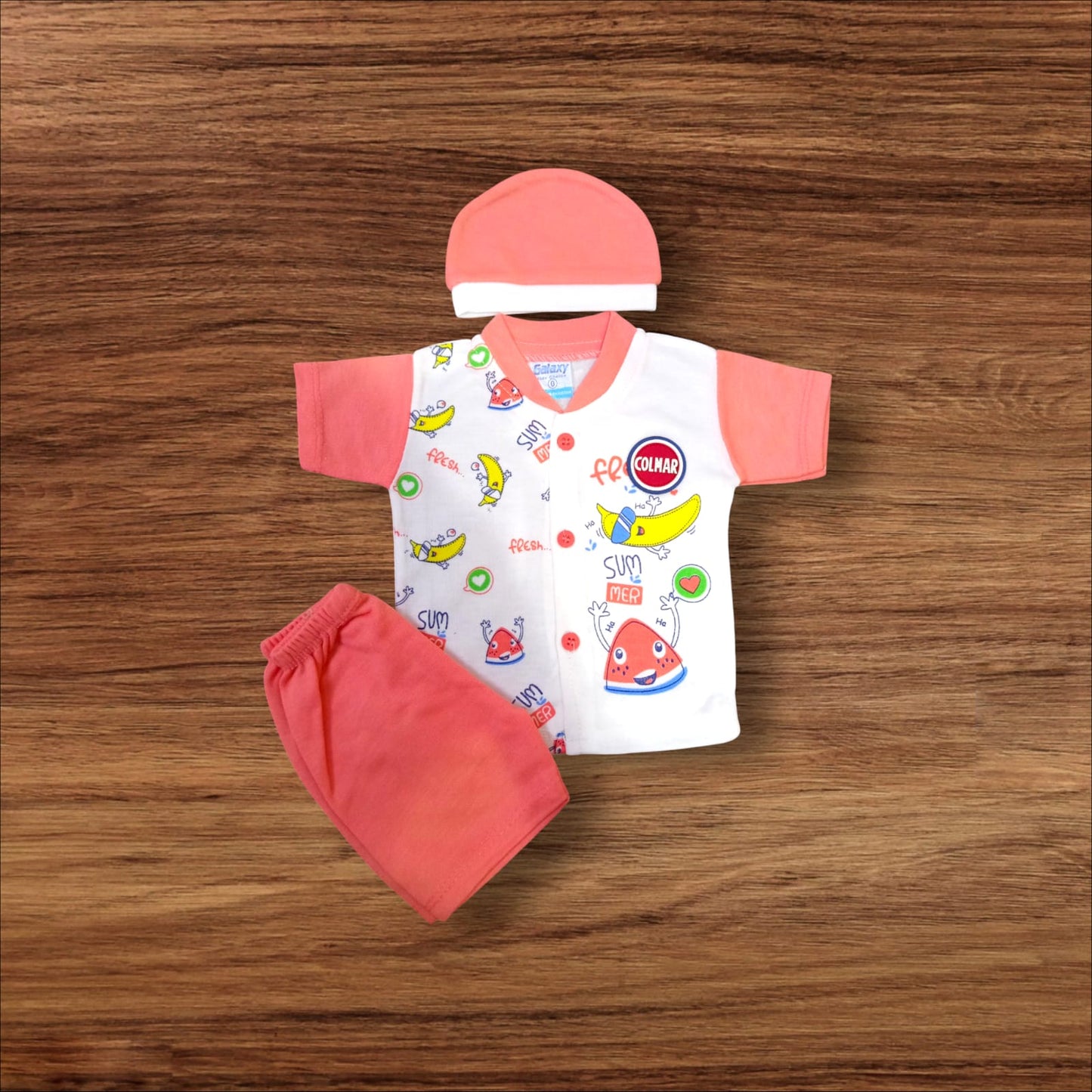 New Born Baby Suit Summer Pink
