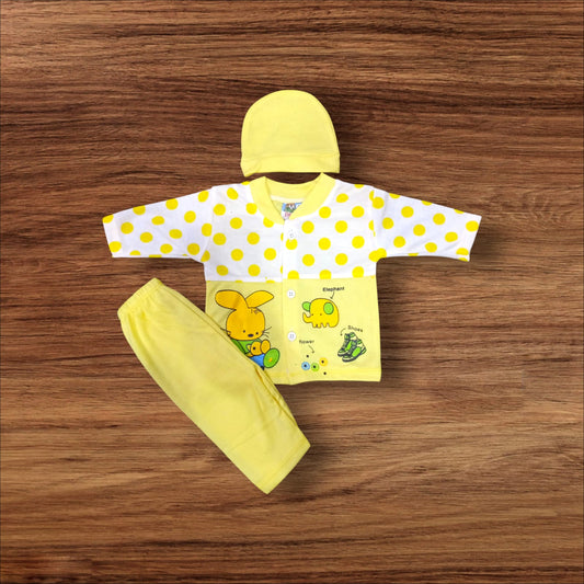 New Born Baby Suit Rabbit Yellow