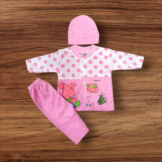 New Born Baby Suit Rabbit Pink