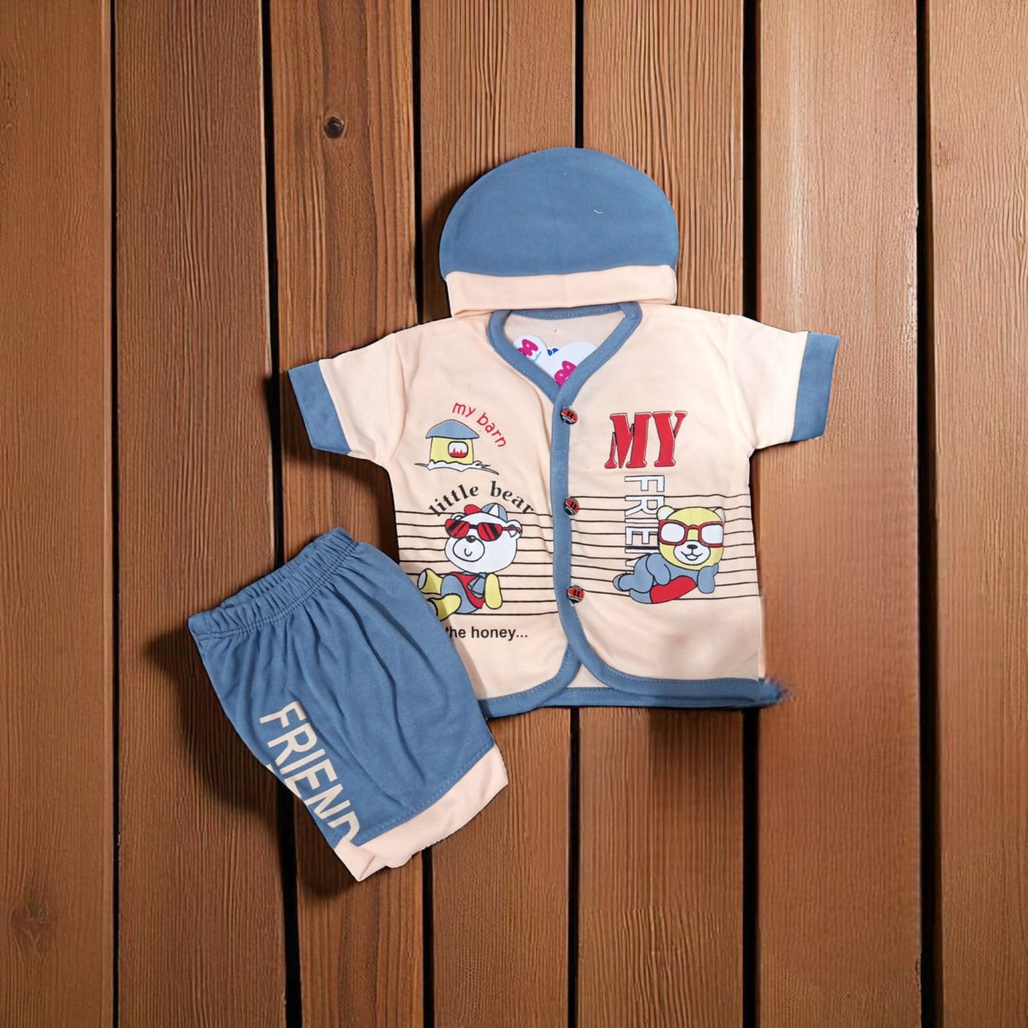 New Born Baby Suit My Barn Grey