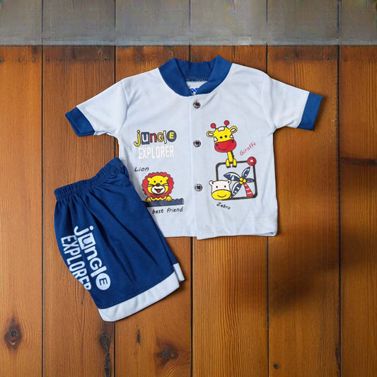 New Born Baby Suit Jungle Blue