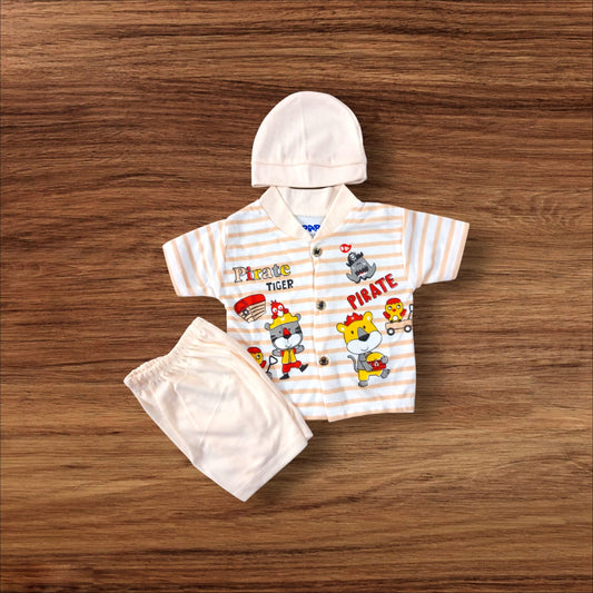 New Born Baby Suit Pirate Peach