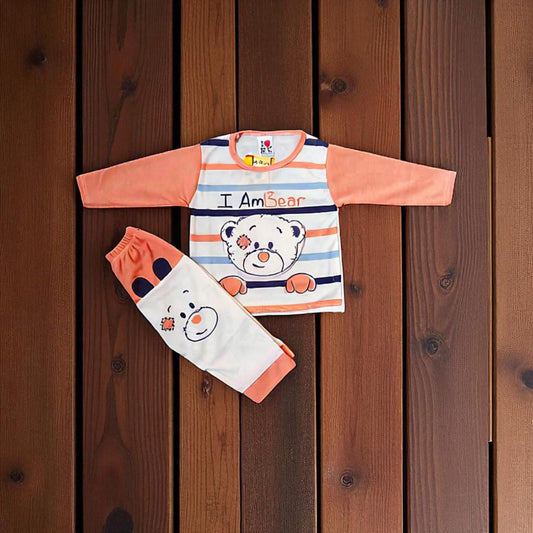 Baby Suit I AM BEAR Peach (1 to 6 Months)