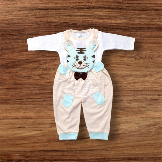 New Born Baby Romper CAT Peach (1 to 6 Months)