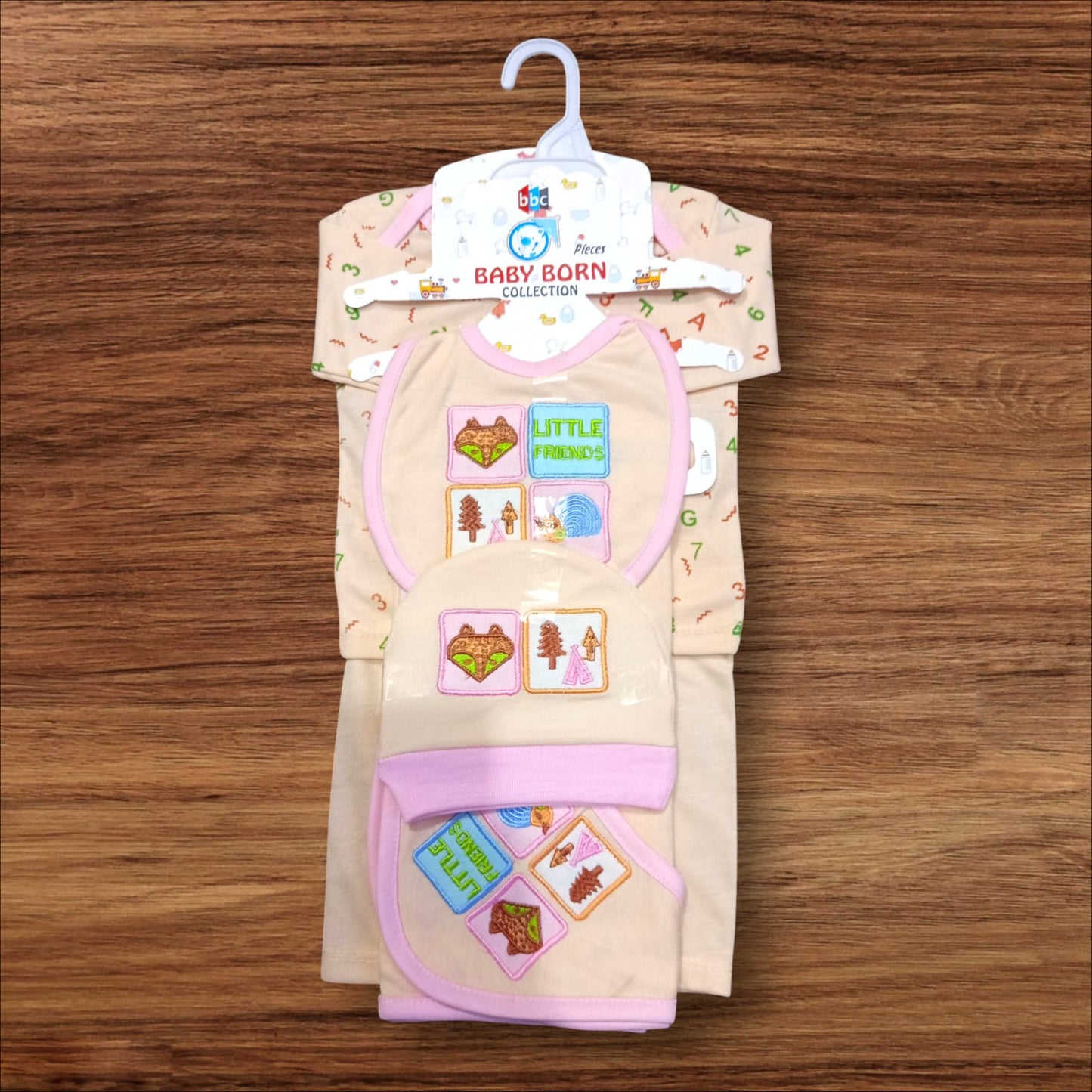 New Born Baby Starter Set Little Friends Peach