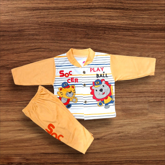 Baby Suit Play Ball Orange (1 to 6 Months)