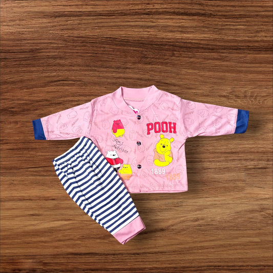 Baby Suit Pooh Pink (1 to 6 Months)