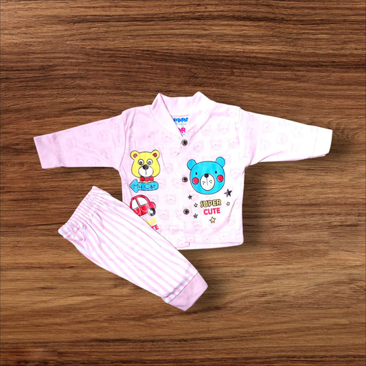 Baby Suit Super Cute Pink (1 to 6 Months)