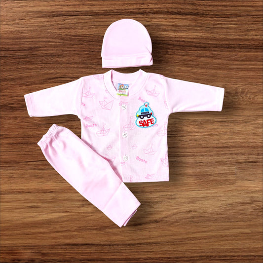New Born Baby Suit Safe Pink