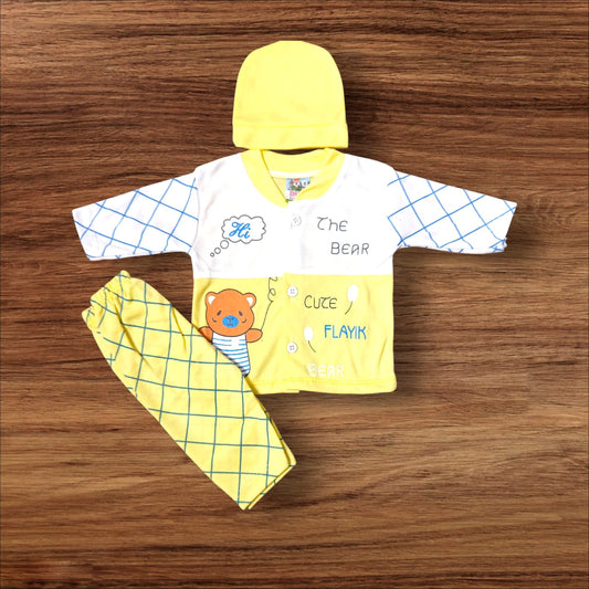 New Born Baby Suit Flayik Yellow