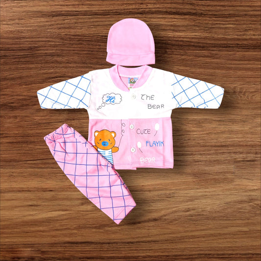 New Born Baby Suit Flayik Pink