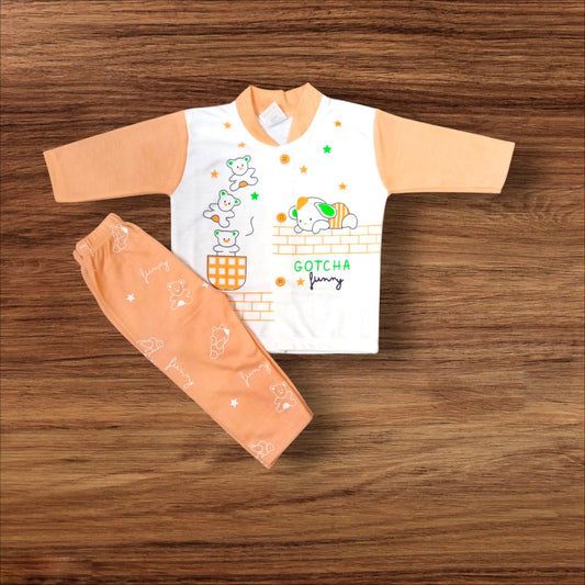 Baby Suit Gotcha Light Orange (1 to 6 Months)