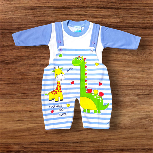 New Born Baby Romper Dinosour Blue