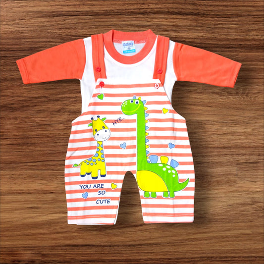 New Born Baby Romper Dinosour Orange