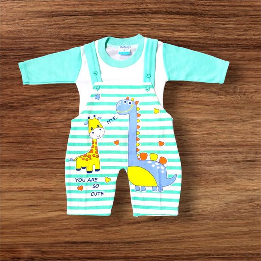 New Born Baby Romper Dinosour Green