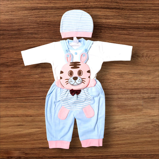 New Born Baby Romper Cat Blue