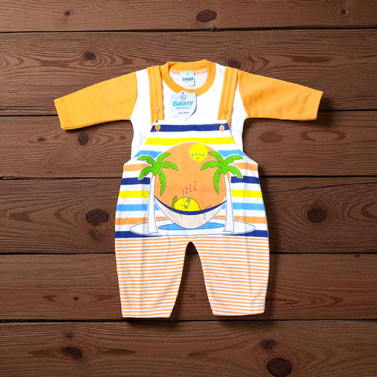 New Born Baby Romper Seaside Orange (1 to 6 Months)