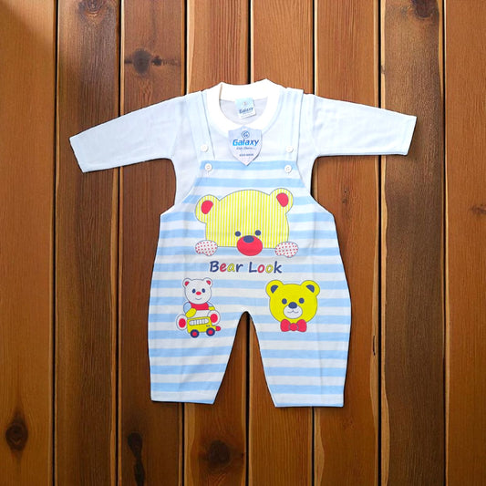 New Born Baby Romper Look Bear Blue (1 to 6 Months)