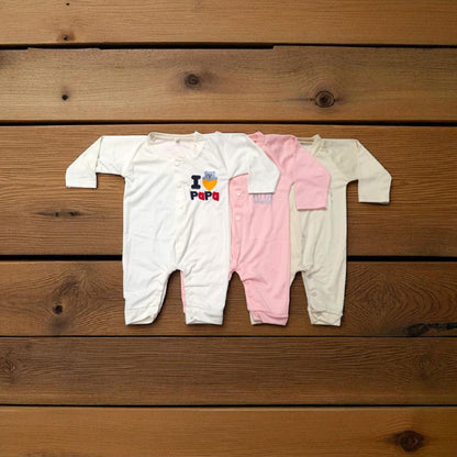 Baby Footless Plain Rompers Pack of 3 (3 to 6 months)