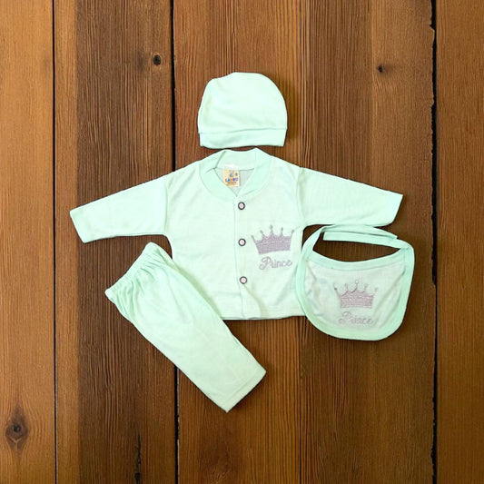 New Born Baby Suit Prince Green