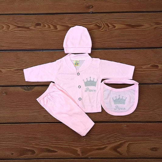 New Born Baby Suit Prince Pink