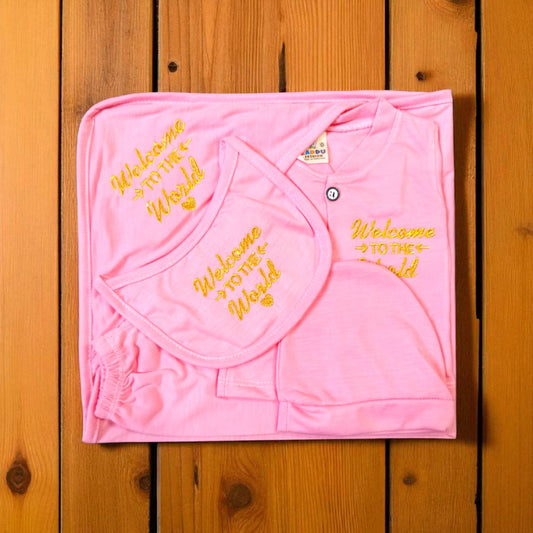 New Born Baby Starter Set Welcome World Pink