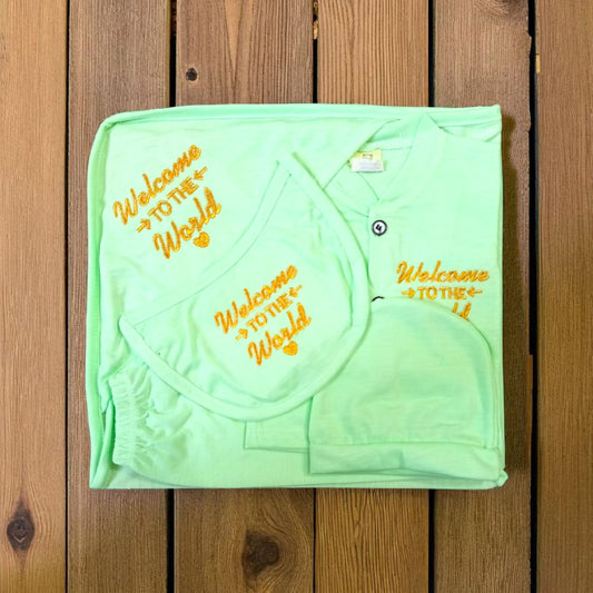 New Born Baby Starter Set Welcome World Green